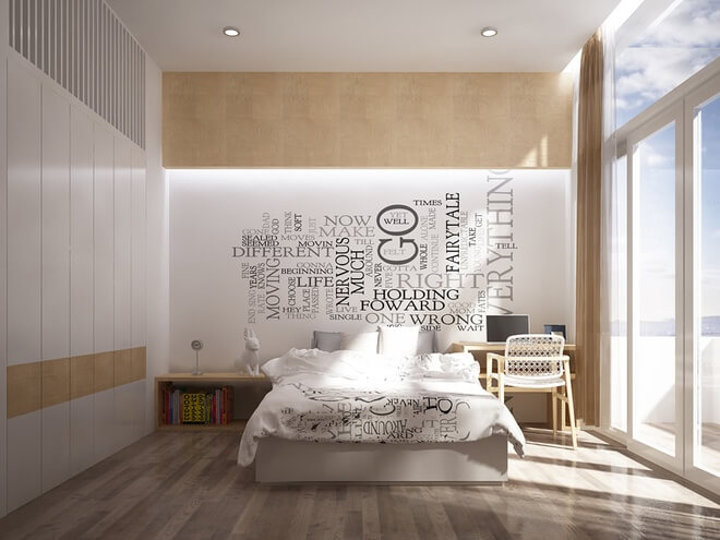 2 phòng ngủ, trong mẫu thiết kế nhà ống 3 tầng, chung 1 WC nên diện tích sử dụng cá nhân nhiều hơn.