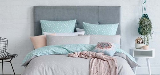 Sơn nhà và mầu sắc nội thất phòng ngủ hồng xanh dương