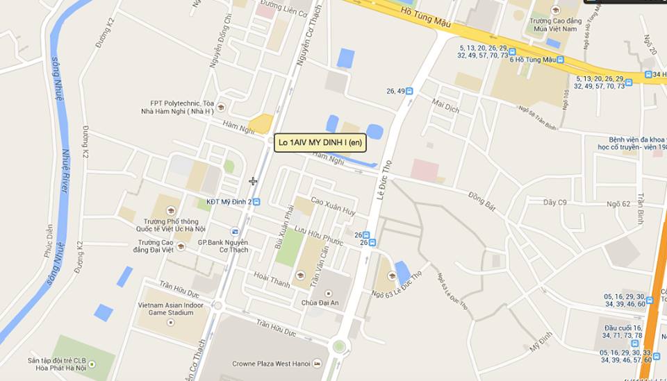 Vị trí chung cư MBLand Central Point Mỹ Đình Home 3