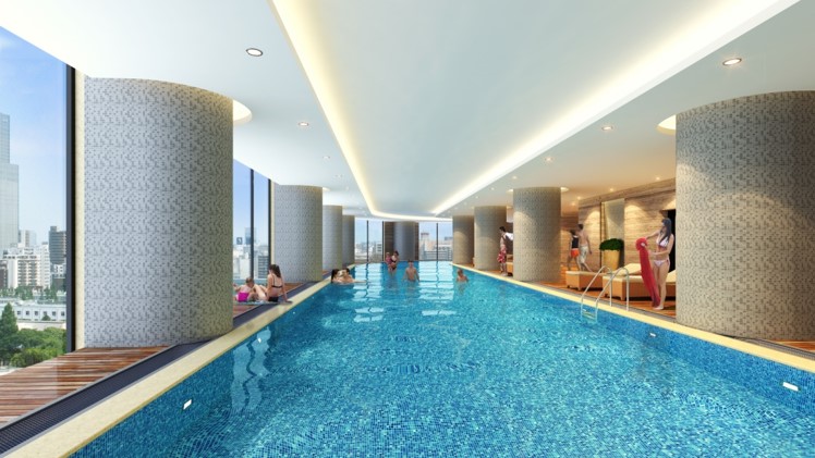bể bơi bốn mua dự án VC2 Golden Heart