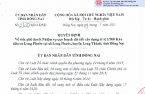 Đồng Nai: Quy hoạch dự án khu dân cư 46 ha tại Long Thành