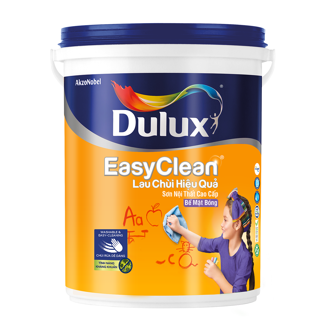 Dulux Easyclean Lau Chùi Hiệu Quả Bề Mặt Bóng