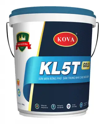                                          Sơn men bóng phủ sàn trong nhà chịu mài mòn KL5T-Gold                                    