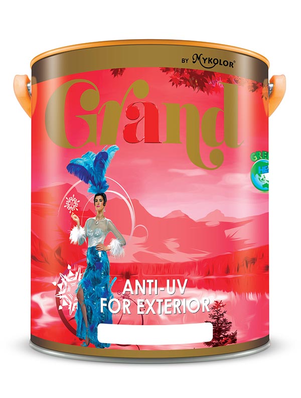                 MYKOLOR GRAND 
 ANTI-UV 
 FOR EXTERIOR
             - SƠN NGOẠI THẤT 
 CAO CẤP SIÊU BÓNG, CÔNG NGHỆ CHỐNG PHAI MÀU
