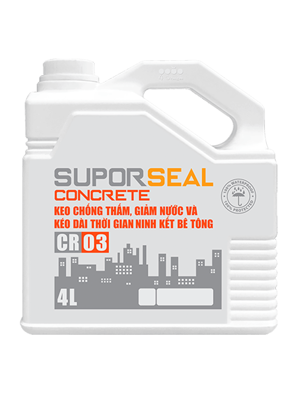                              SUPORSEAL 
 CONCRETE 
 CR03
                           -                              KEO CHỐNG THẤM, GIẢM NƯỚC VÀ KÉO DÀI THỜI GIAN NINH KẾT BÊ TÔNG 
                