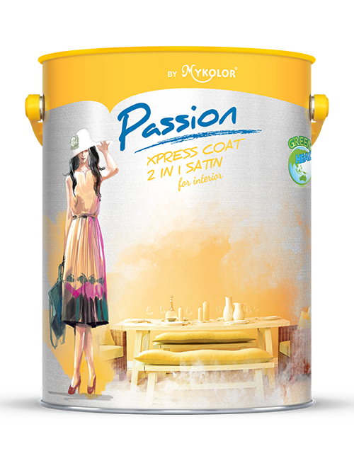                            MYKOLOR PASSION 
 XPRESS COAT 2 IN 1 SATIN 
 FOR INTERIOR
                         -                            SƠN NỘI THẤT CAO CẤP ĐA NĂNG 2 TRONG 1 BÓNG LOÁNG
       
