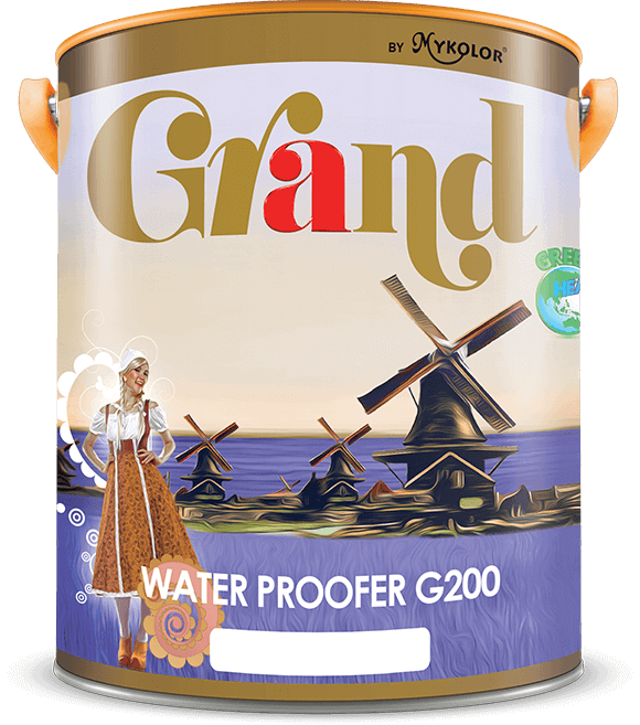                           MYKOLOR GRAND 
 WATER PROOFER G200
                         -                            SƠN NƯỚC 
 NGOẠI THẤT CHỐNG THẤM ĐA NĂNG
                        