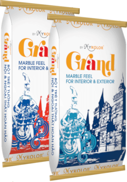                            MYKOLOR GRAND 
 MARBLE FEEL 
 FOR INTERIOR & EXTERIOR
                         -                            BỘT TRÉT TƯỜNG 
 NỘI & NGOẠI THẤT HOÀN HẢO
         