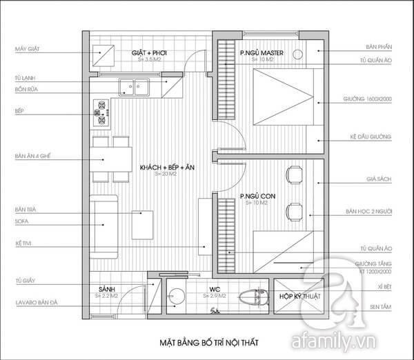 Sửa chữa cải tạo căn hộ một phòng ngủ thành hai