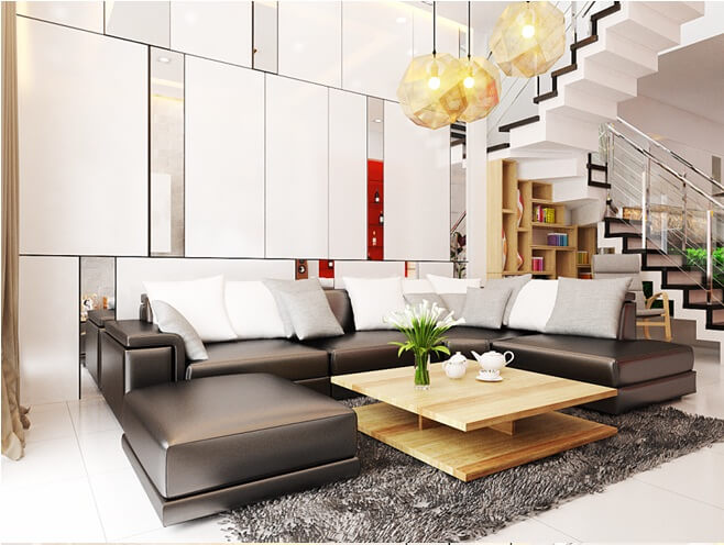 Mẫu nhà phố đẹp nội thất hiện đại