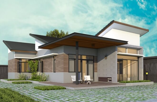 Mẫu thiết kế nhà một tầng nội thất hiện đại