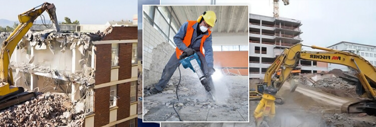 Dịch vụ phá dỡ công trình chuyên nghiệp Xây dựng Tây hồ