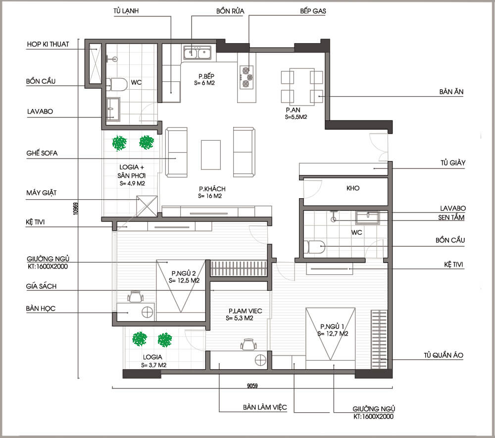 Sửa nhà chung cư để có thêm phòng làm việc