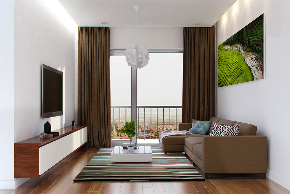Thiết kế nội thất nhà chung cư hiện đại hợp mệnh mộc